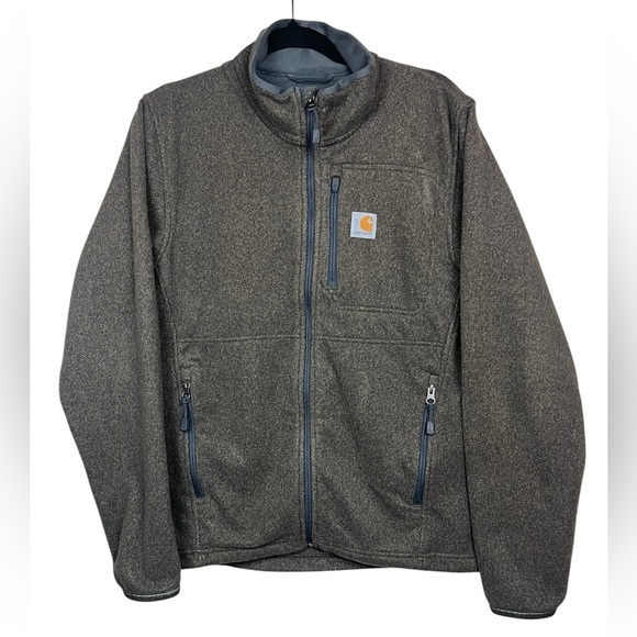 Carhartt Dalton Zip Up Jacket Brown Size Small - Picture 1 of 13